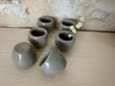 Vintage French Snail Pots en Gres