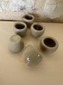 Vintage French Snail Pots en Gres